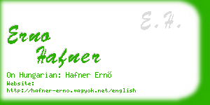 erno hafner business card