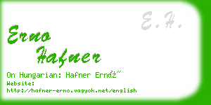 erno hafner business card